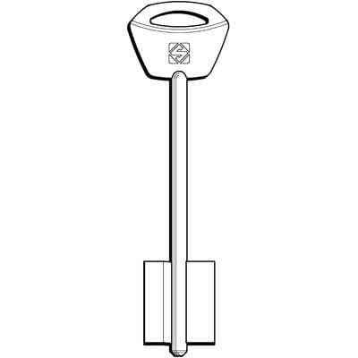 Chiave Doppia Mappa Esety 5EY34 Silca Ottone Nichelato 5 Pezzi - 2