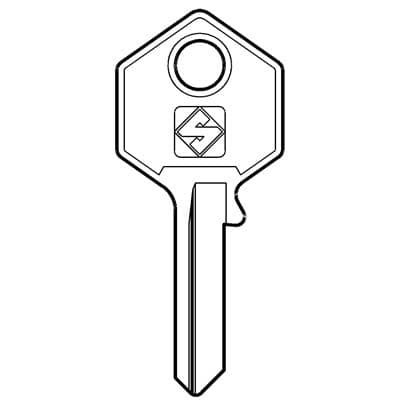 Chiave Piatta Yale YA14 Silca Ottone Nichelato 10 Pezzi - 2