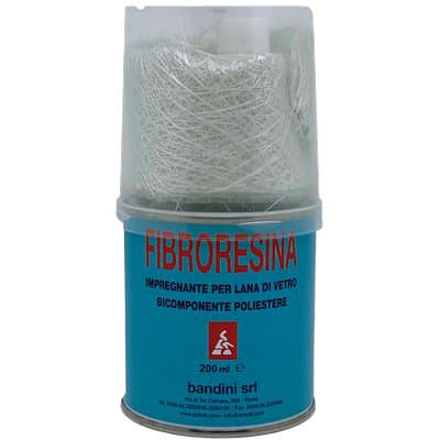 Fibroresina in Mini Kit Lana Vetro e Bicchierino 200 ml 2 Pezzi - 2