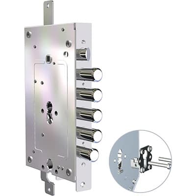 Serratura Metallo Applicare 2956 Pepe Cr Doppio F.sagom M2 Tripl con Scr - 2