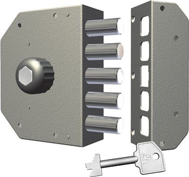 Serratura Legno Applicare 3000 Cr C.pompa M4 con Pomolo E.mm 60 Dx - 2
