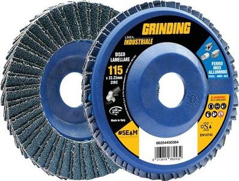 Disco a Lamelle Radiali Zirconio Industrial Grana 80 115 x 22,2 mm 10 Pezzi - 2