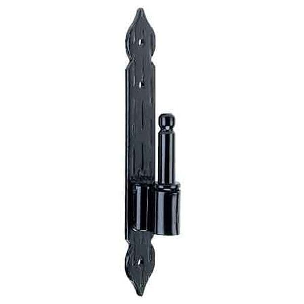 Cardine su Piastra 20 x 3 cm Mod. Rigata Finitura Nero Goffrata - 2