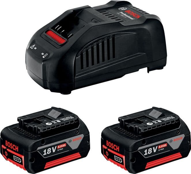 Bosch B Set 2 Batterie 18V 5 Ah e Caricabatterie - 2
