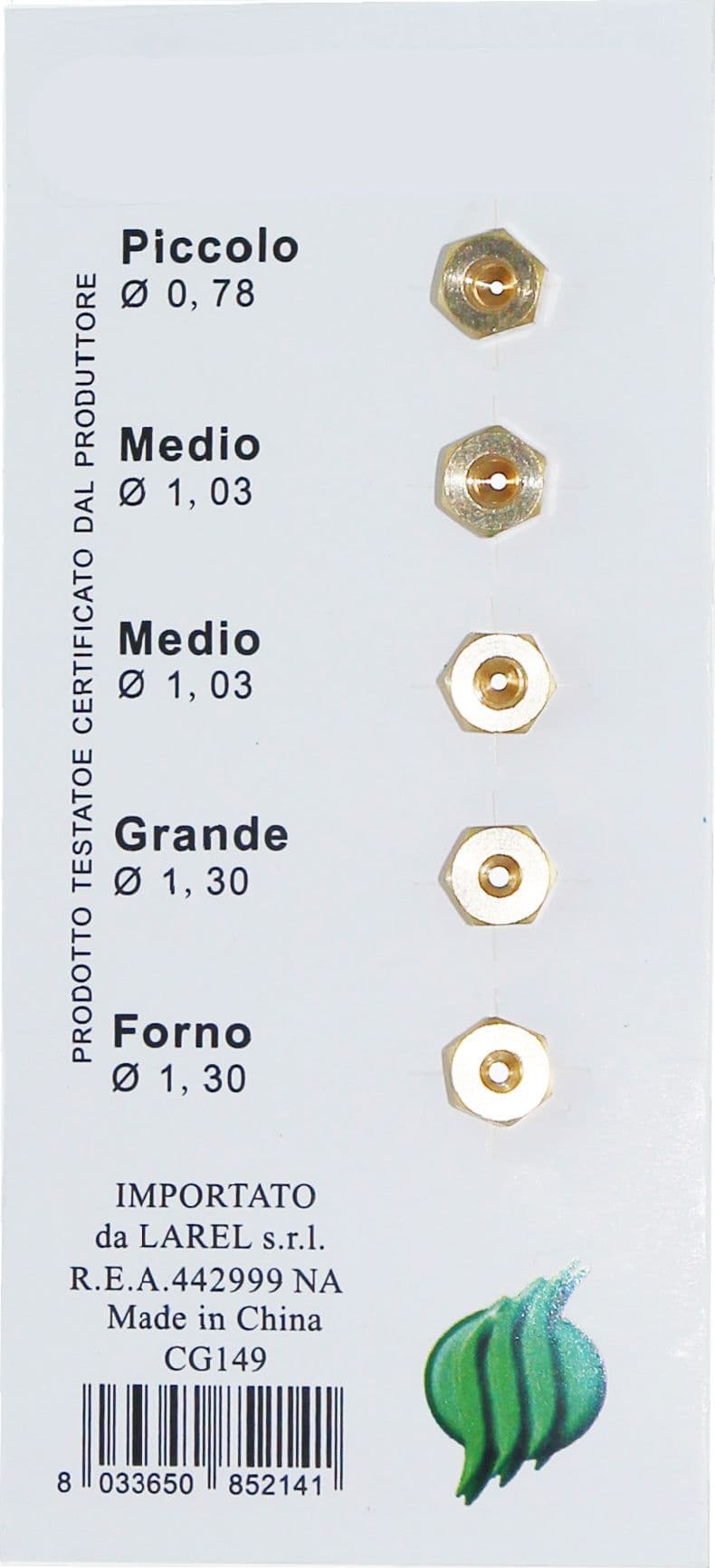 Set 5 Ugelli Fornello Cucina a Gas GPL Amaflex 5 Confezione - 2