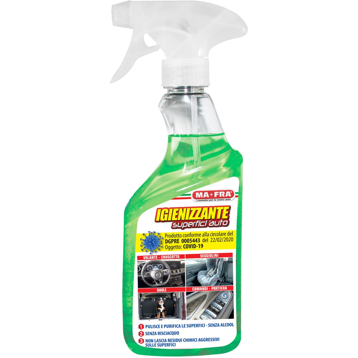 Mafra Igienizzante Superfici Auto 500 ml 6 Pezzi - 2