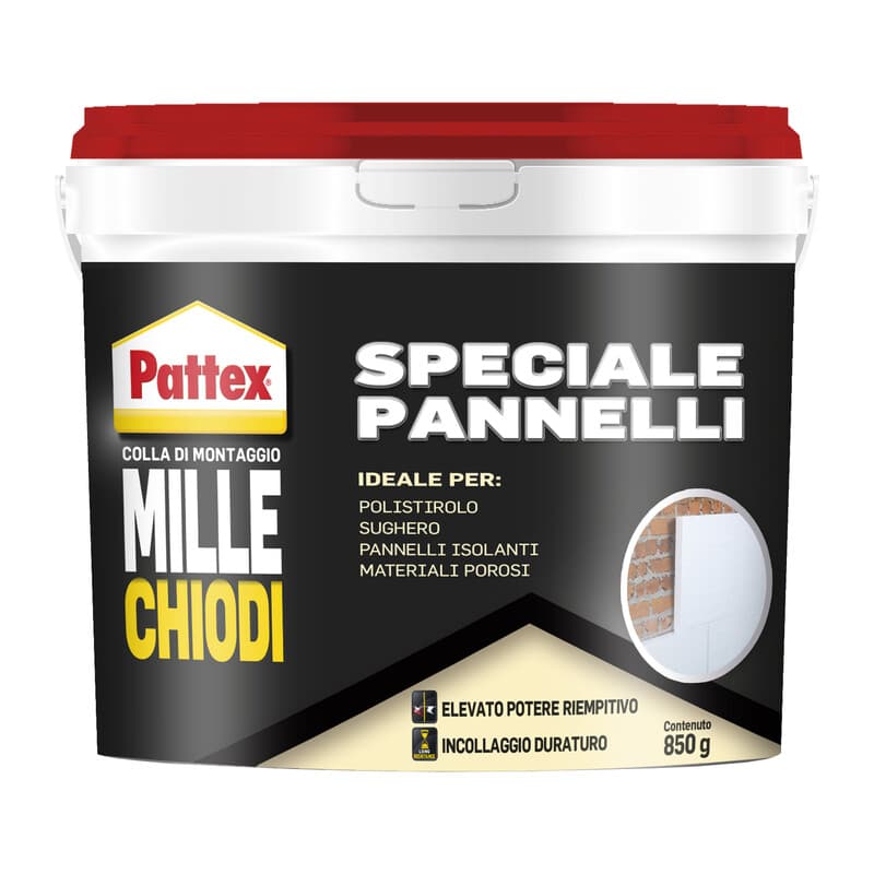 Pattex Millechiodi Speciale Pannelli 850 g 12 Pezzi - 2