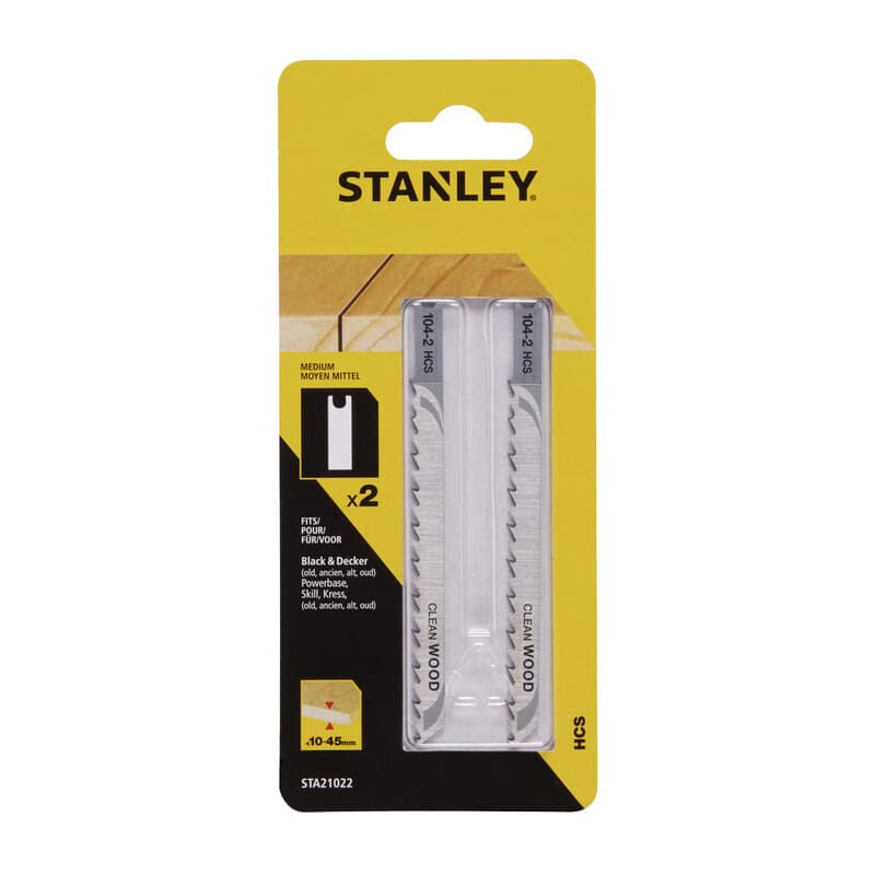 Piranha Stanley STA21022 X21083 2 Lame Legno T Medio Att. ad U 1,0 - 2