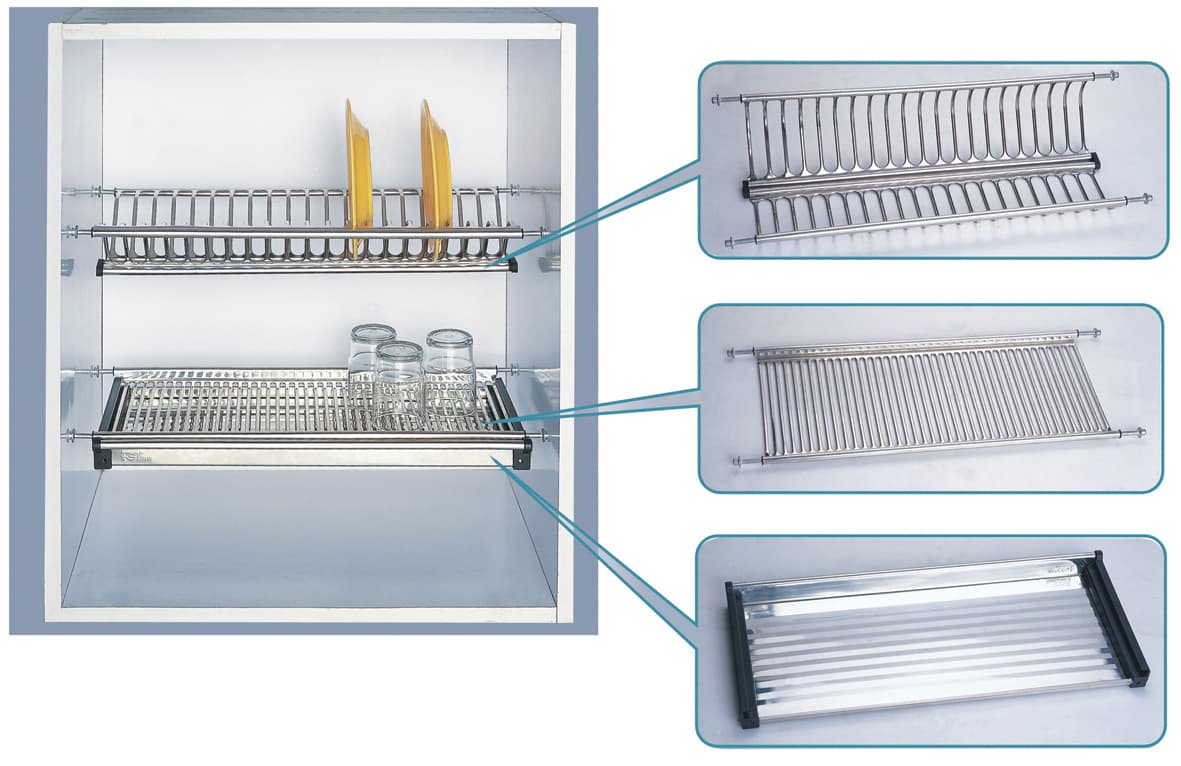 Mensola Colapiatti Acciaio INOX con Vasch 86 cm Italia 1,0 Coppie - 2