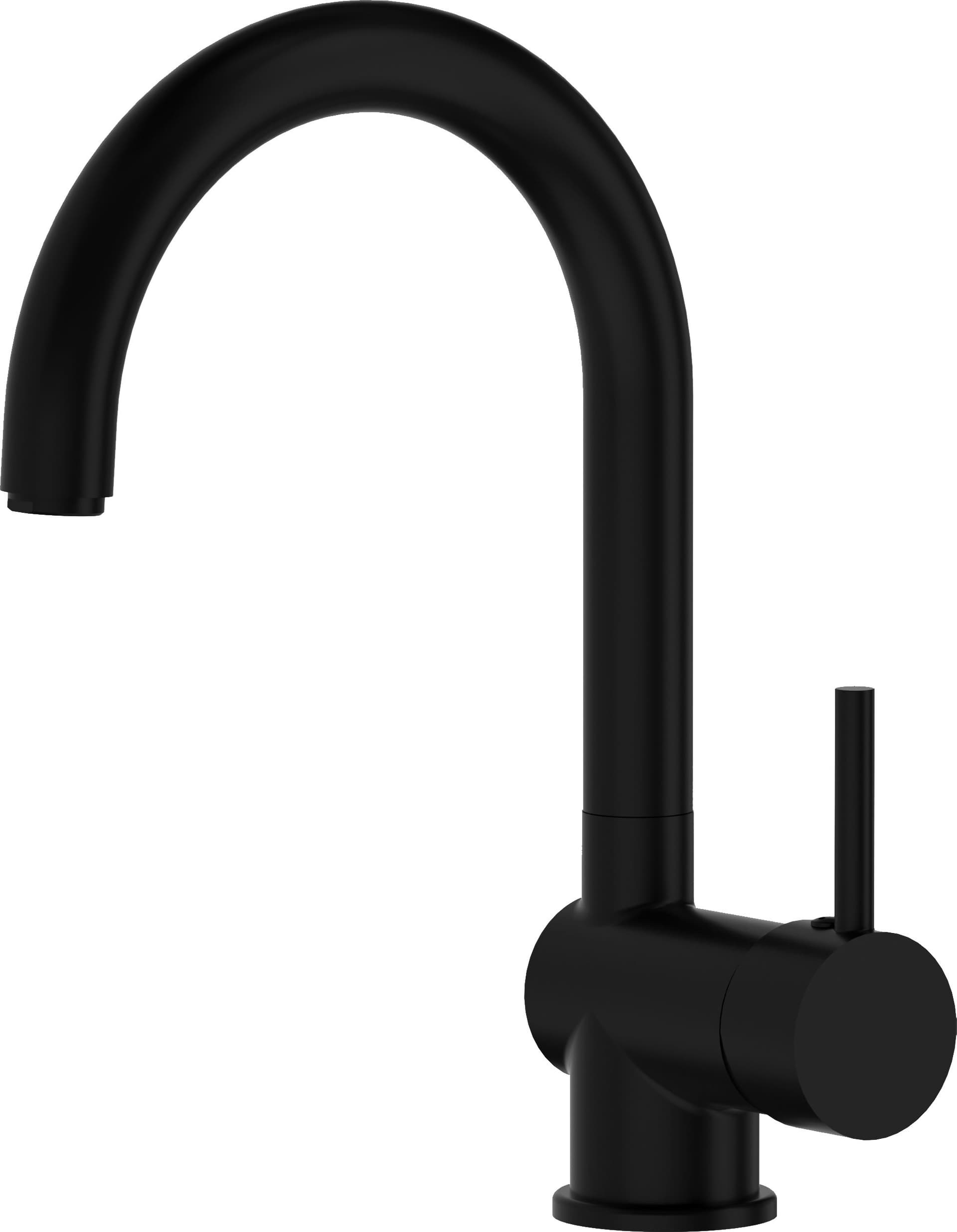 Miscelatore Lavello Canna Alta Nero Opaco Serie Gemini – Idroweb