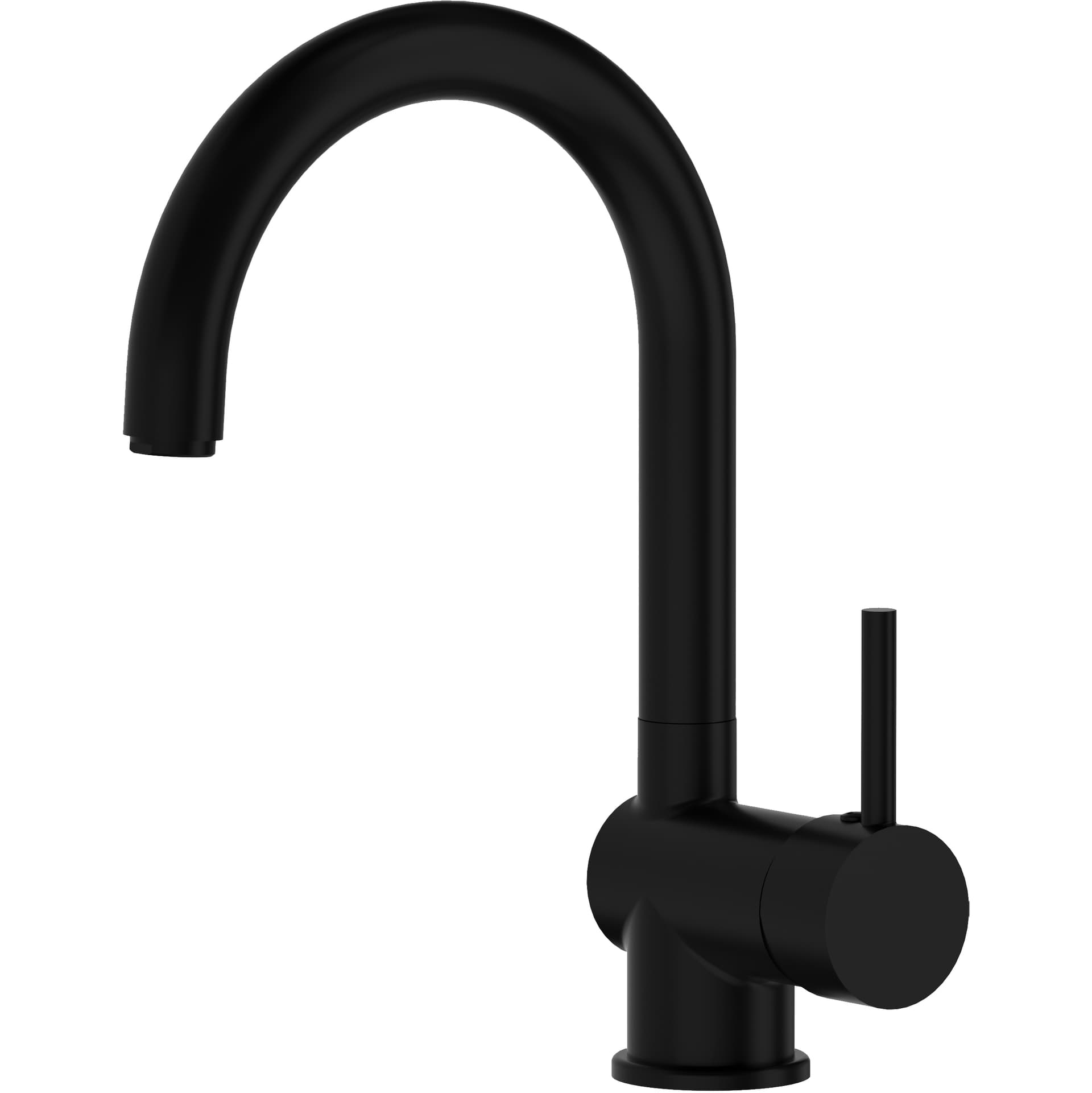 Miscelatore Lavello Canna Alta Nero Opaco Serie Gemini - 2