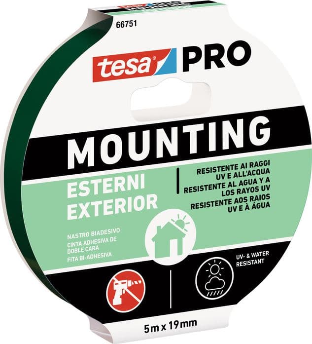 Nastro Biadesivo Tesa Mounting Pro Est. 19MMX5M 10 Pezzi - 2