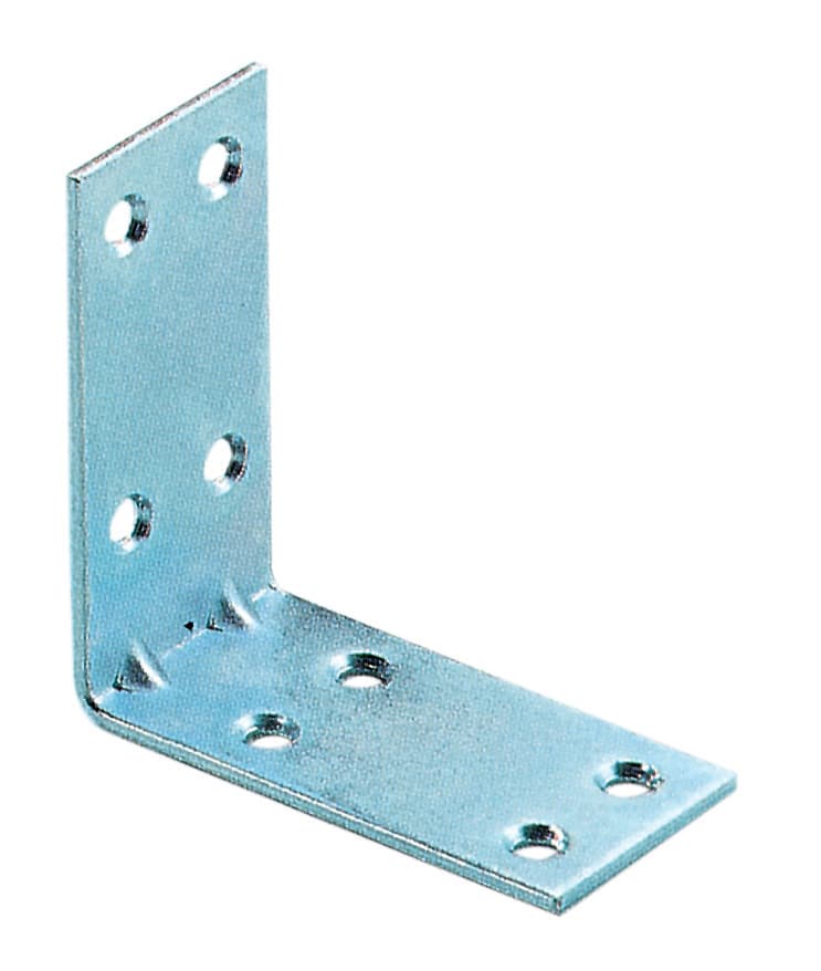 Piastrina ad Angolo Zincata 8 Fori 40 x 2 x 40 mm** 50 Pezzi - 2