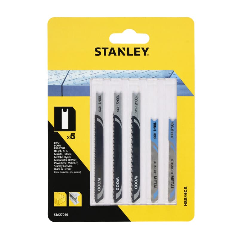 Piranha Stanley STA27040 X27040 5 Lame Legno Metallo Att.ad U 1,0 - 2
