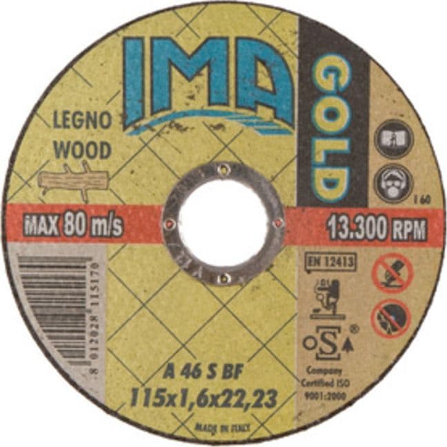 Disco per Legno Gold Piano Ø 115 x 1,6 mm Ima 50 Pezzi - 2