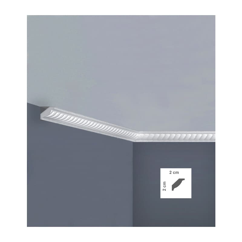 Cornice Polistirene 200 cm X35 SF35 10 Pezzi - 2