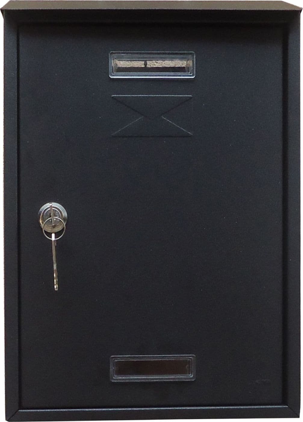 Cassetta Postale con Tetto e Cil 22 x 7 x 33 cm Antracite 6 Pezzi - 2