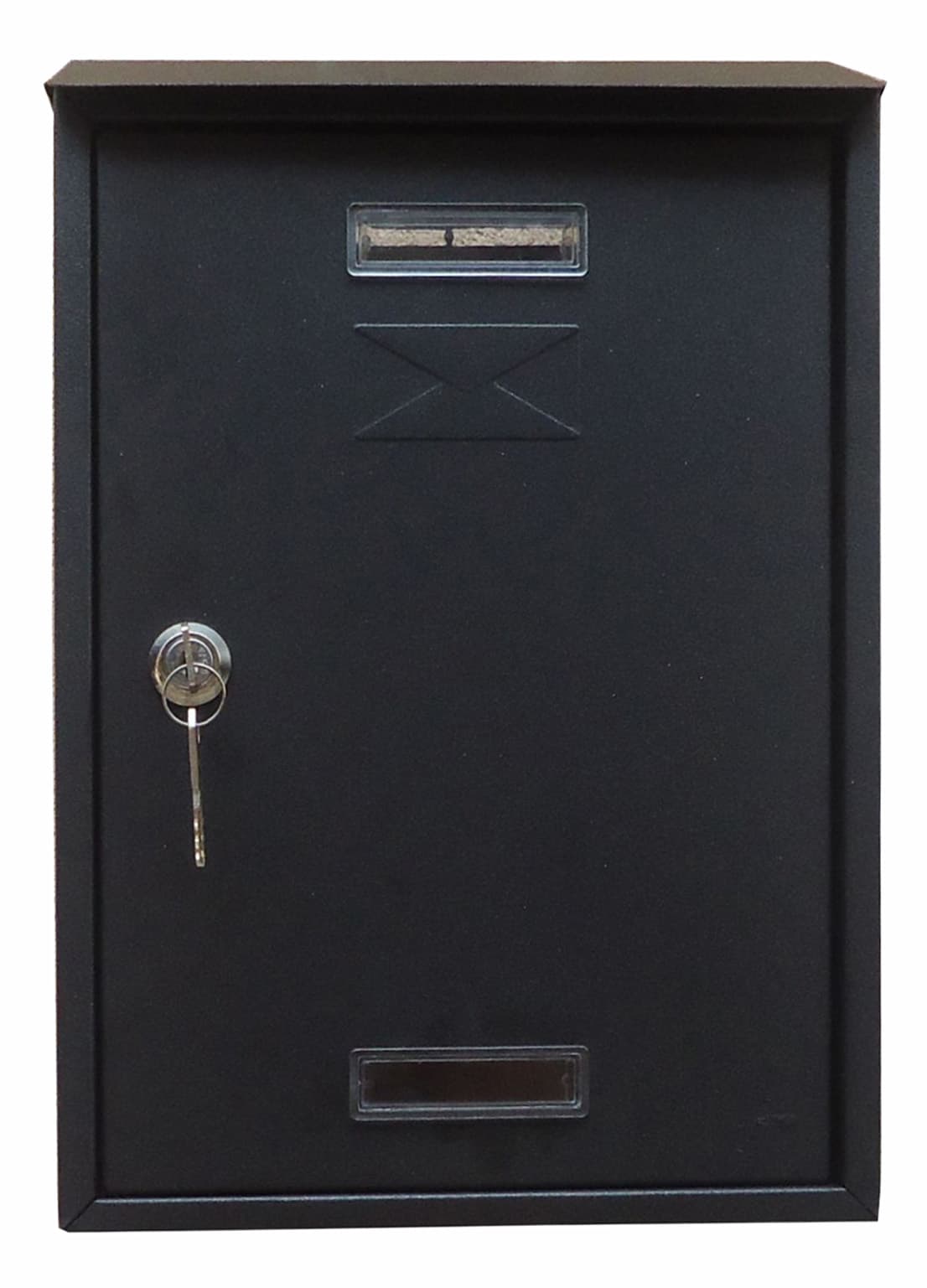 Cassetta Postale con Tetto e Cil 22 x 7 x 33 cm Antracite 6 Pezzi - 2