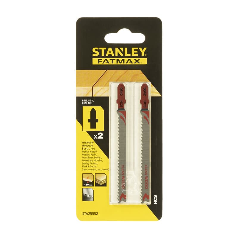 Piranha Stanley STA25552 X25552 2 Lame Legno T Fine Att. a T 1