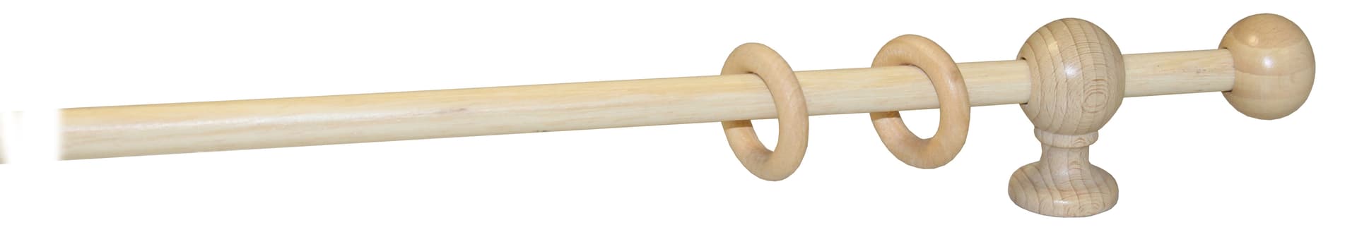 Bastone Legno a Strappo D 23 Natur. 180 cm con Supp - 2
