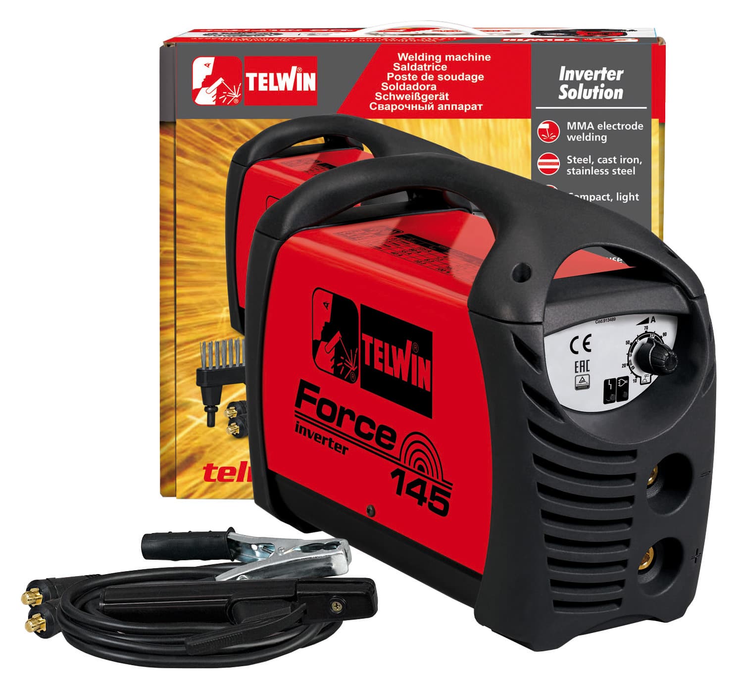 Saldatrice Inverter Force 145 e Kit e Val.plast Telwin - 2