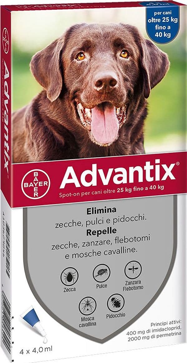 Bayer Advantix Spot On 4 Pipette Cani 25 40 kg - 2
