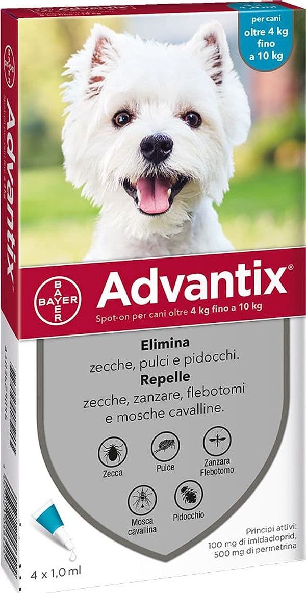 Advantix Spot On 4 Pipette Cani 4 10 kg Bayer - 2