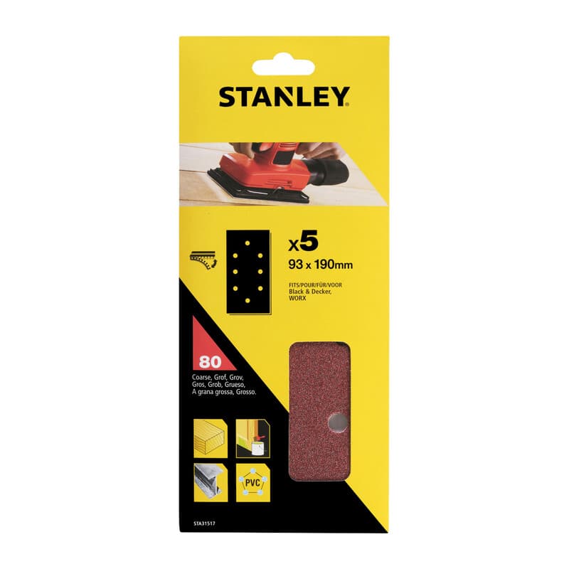 Piranha Stanley STA31517 X31517 5 Fogli Vel. B e D 93 x 190 GR.80 - 2