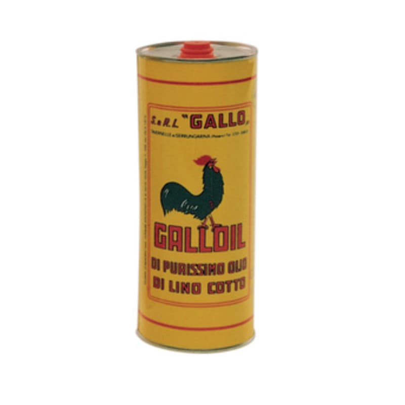 Olio di Lino Cotto Puro 1 l Latta Gialla 12 Pezzi - 2