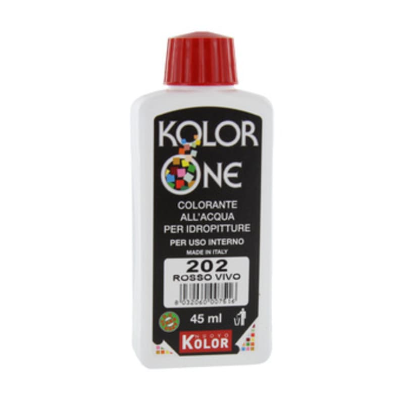 Colorante Kolor One 45 ml Rosso Vivo 202 12 Pezzi - 2