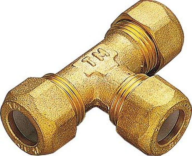 Tee Ottone Tre Biconi 12 x 1/2 Pesanti Tiemme 5 Pezzi - 2