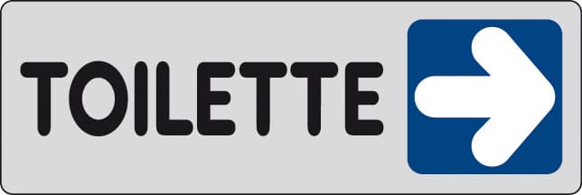 Etichetta Adesiva 150 x 50 Toilette DX 10 Pezzi - 2
