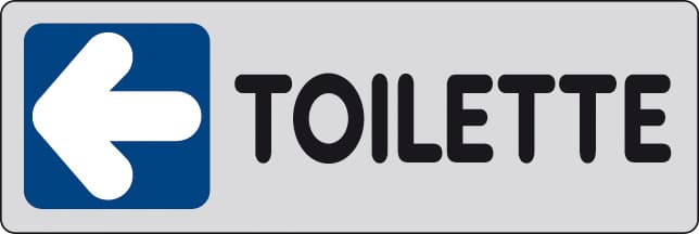 Etichetta Adesiva 150 x 50 Toilette SX 10 Pezzi - 2