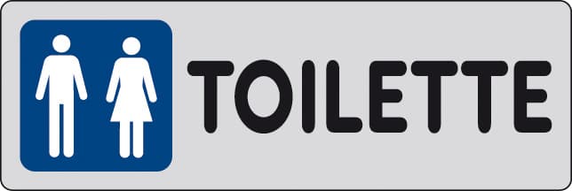 Etichetta Adesiva 150 x 50 Toilette Maschio Femmina 10 Pezzi - 2
