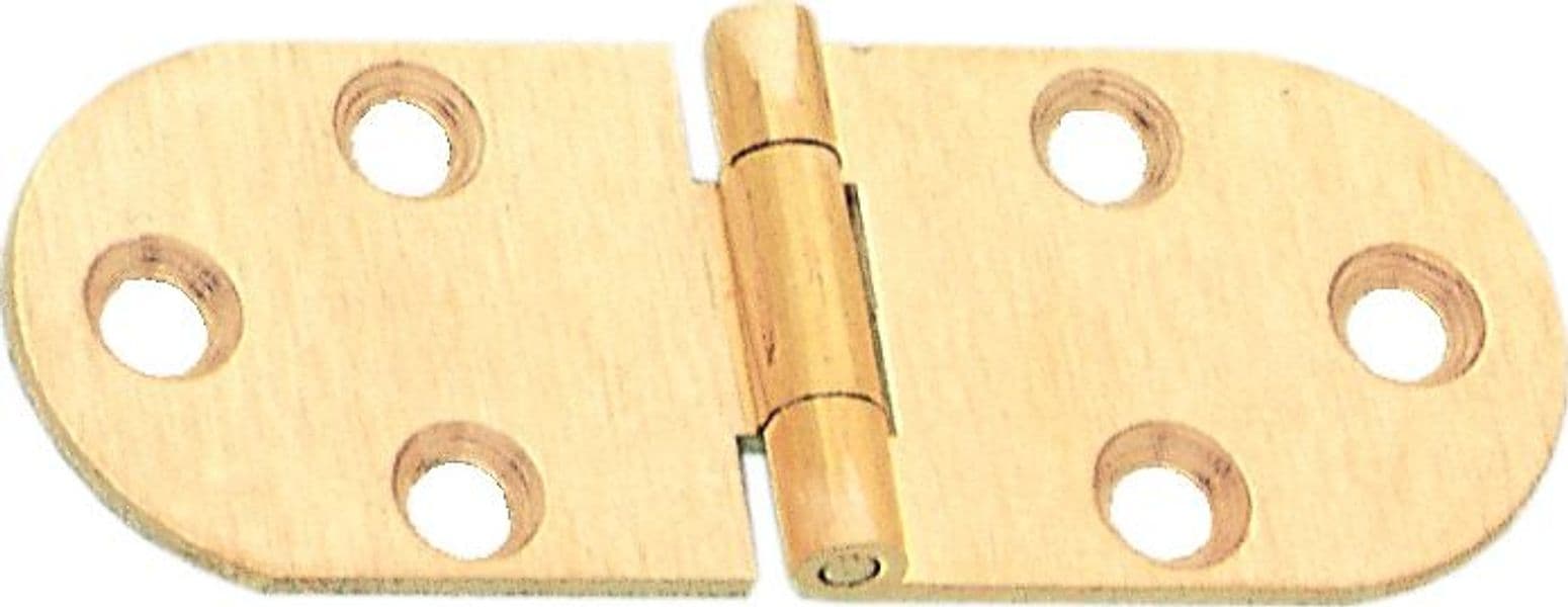 Cerniera a Biscotto S Fermo Ottone Sat 80 x 30 mm** Mariva 24 Pezzi - 2