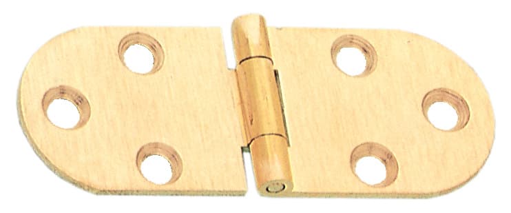 Cerniera a Biscotto S Fermo Ottone Sat 80 x 30 mm** Mariva 24 Pezzi - 2