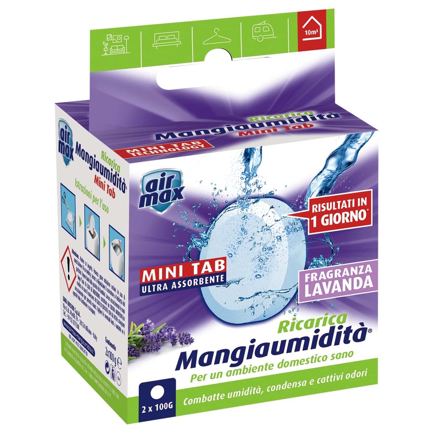 Airmax Assorbiumidita Ricarica Minitab Lavanda 6 Pezzi - 2