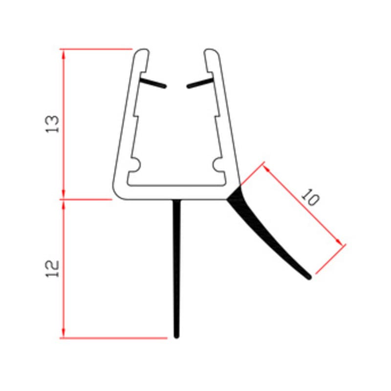 Guarnizione per Box Doccia 2 m MOD.402 Trafilo 10 Pezzi - 2