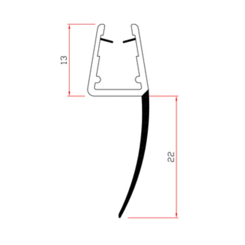Guarnizione per Box Doccia 2 m MOD.405 x 22 Trafilo 10 Pezzi - 2