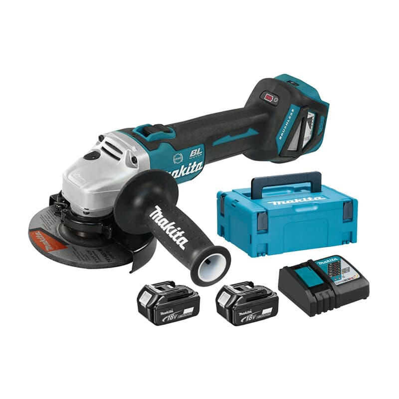 Makita Smerigliatrice 18V C 2 Batt. 5AH DGA513RTJ - 2