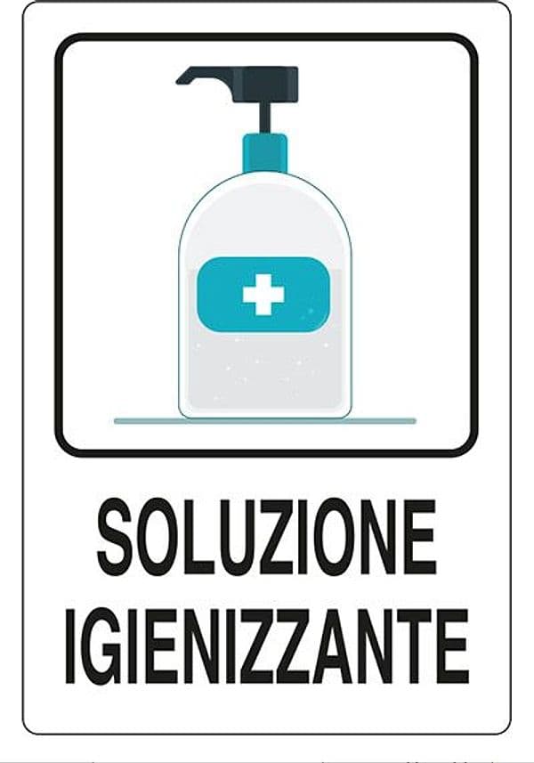 Targa Ades. 20 x 30 Soluzione Igienizzante 10 Pezzi - 2