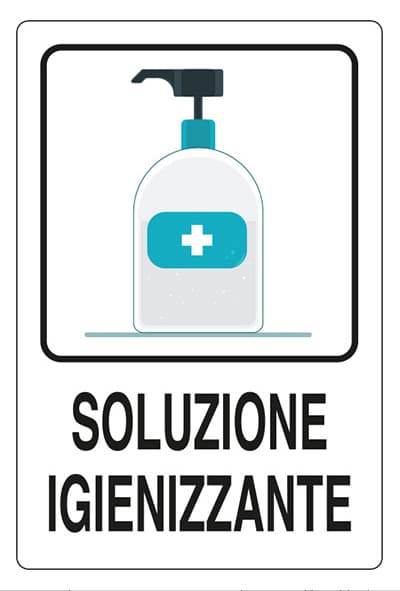 Targa Ades. 20 x 30 Soluzione Igienizzante 10 Pezzi - 2