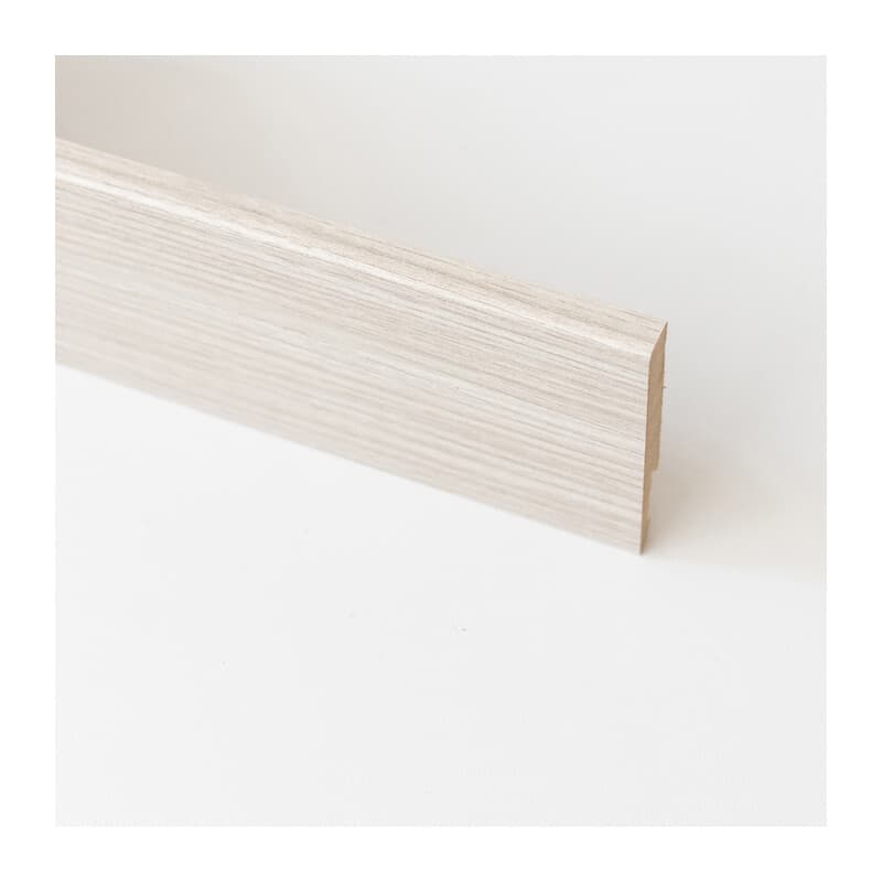 Battiscopa 80 x 14 mm MDF 240 cm Rovere Sbiancato 5 Pezzi - 2