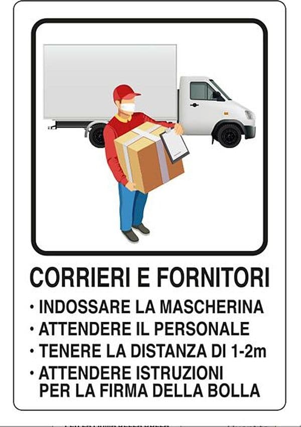 Etic. Ades. 20 x 30 Corrieri e Fornitori 10 Pezzi - 2