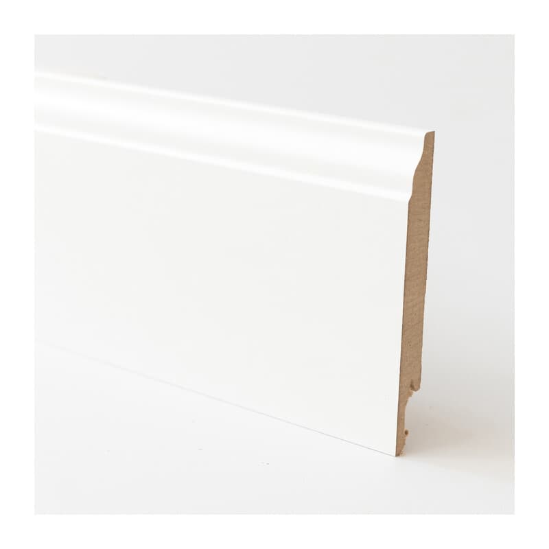 Battiscopa 120 x 14 mm MDF 240 cm Bianco Barocco 5 Pezzi - 2