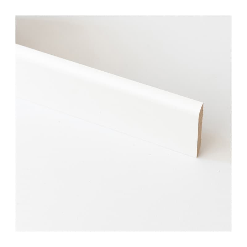 Battiscopa 70 x 10 mm MDF 240 cm Bianco 10 Pezzi - 2