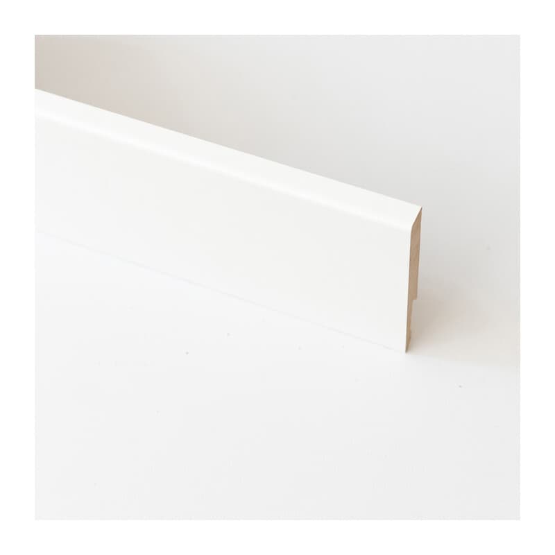 Battiscopa 80 x 14 mm MDF 240 cm Bianco 5 Pezzi - 2