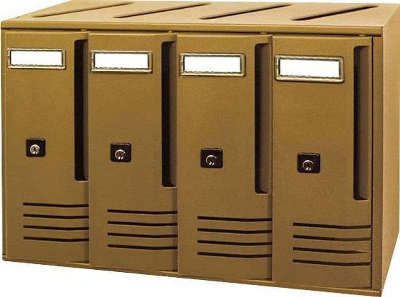 Cassetta Postale Alubox Cubo C4 42 x 17,5 x 30 Bronzo - 2