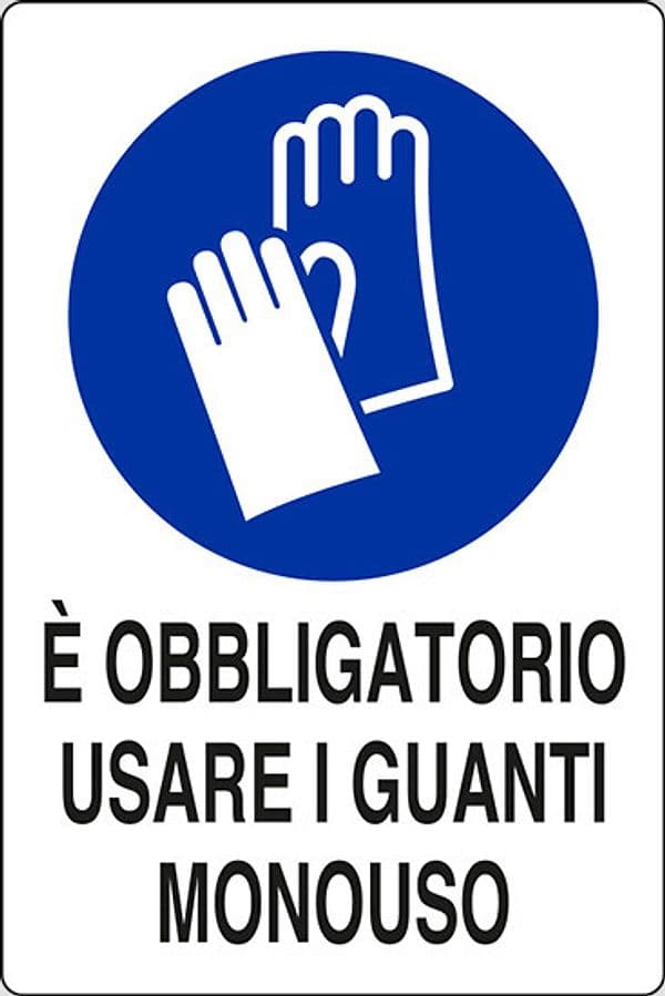 Targa 20 x 30 Eobbl.usare Guanti Monouso 10 Pezzi - 2