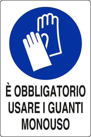 Targa 20 x 30 Eobbl.usare Guanti Monouso 10 Pezzi - 2